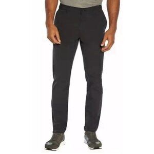 NEW Banana Republic Men's 40x30 Flat Front Pants Black Polyester